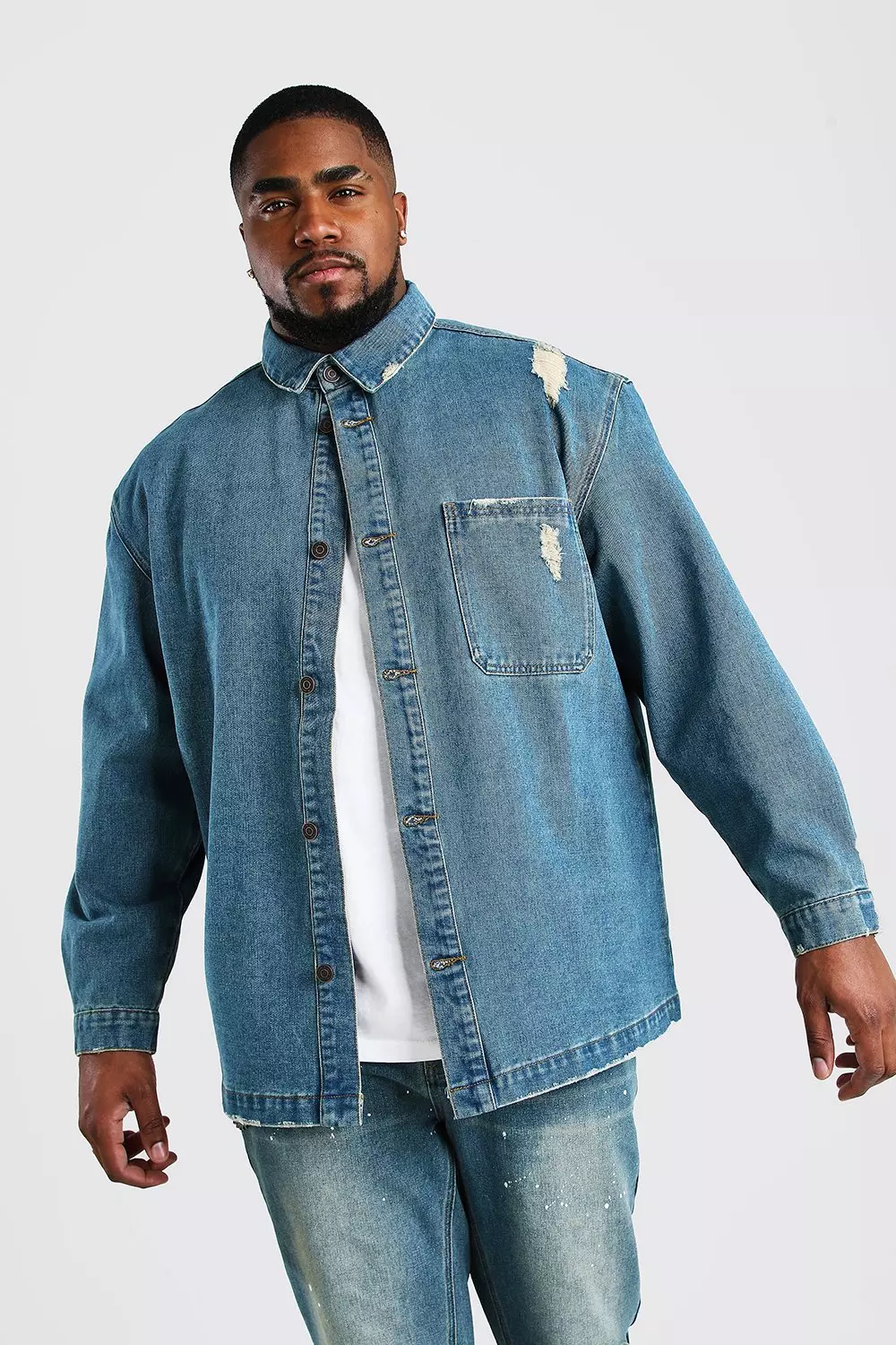 Levi's longline hot sale denim jacket